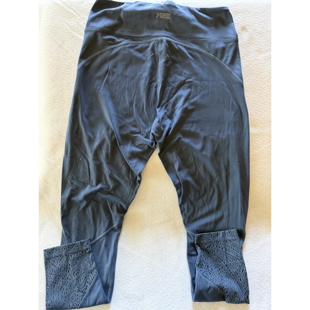 PINK Sport by Victoria Secret Women's Ankle Leggings Pattern Cutout Cuffs Size M